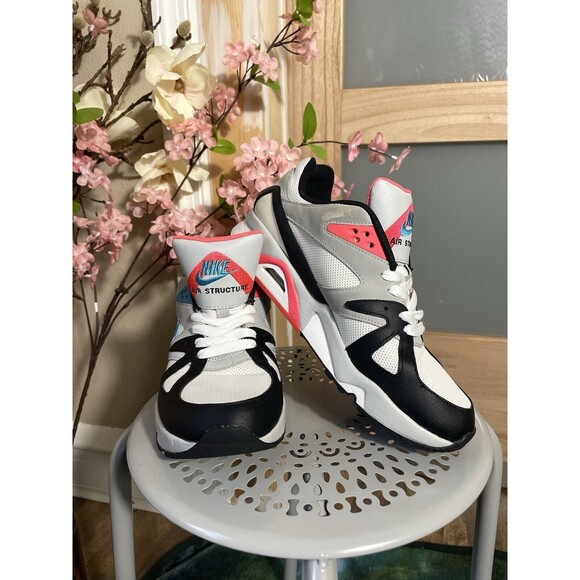 CW1646 100 Nike Air Structure Retro Summit White Neo Teal Black US Size 5.5Y - Picture 10 of 14